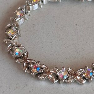 Premier Silver XO Bracelet with Iridescent Crystals